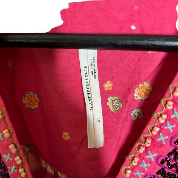 ANTHROPOLOGIE RAQUEL EMBROIDERED MINI DRESS, XL - Picture 9 of 12
